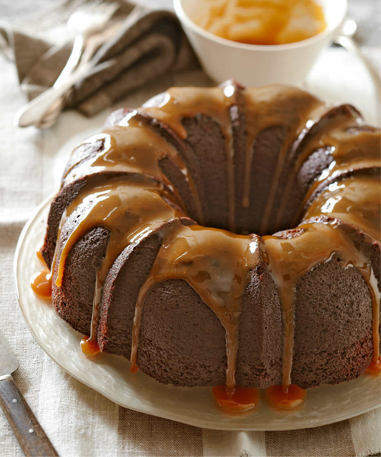 Bourbon-Chocolate Tipsy Cake