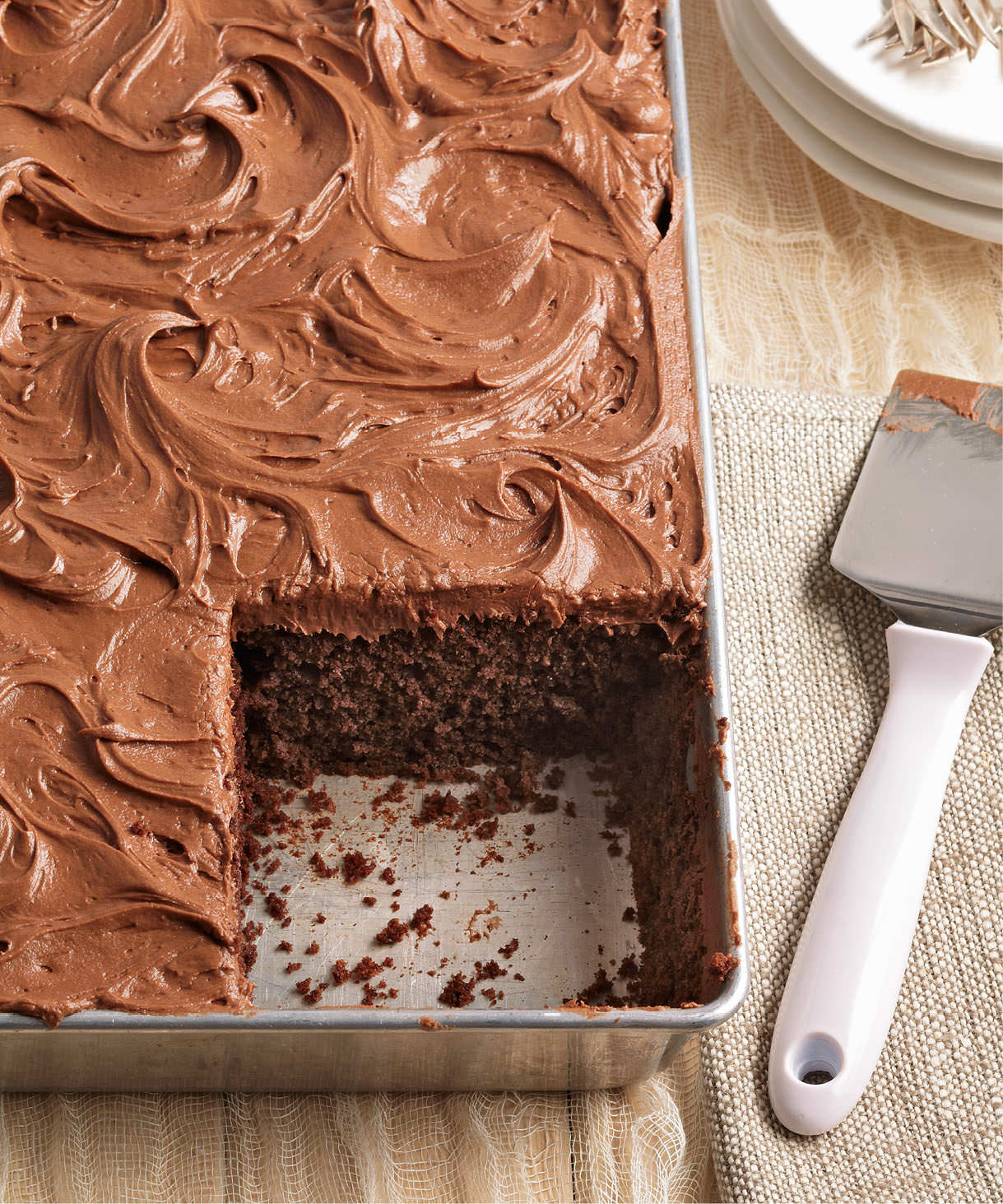 Dark Cocoa Buttermilk Cake with Cocoa Mascarpone Frosting