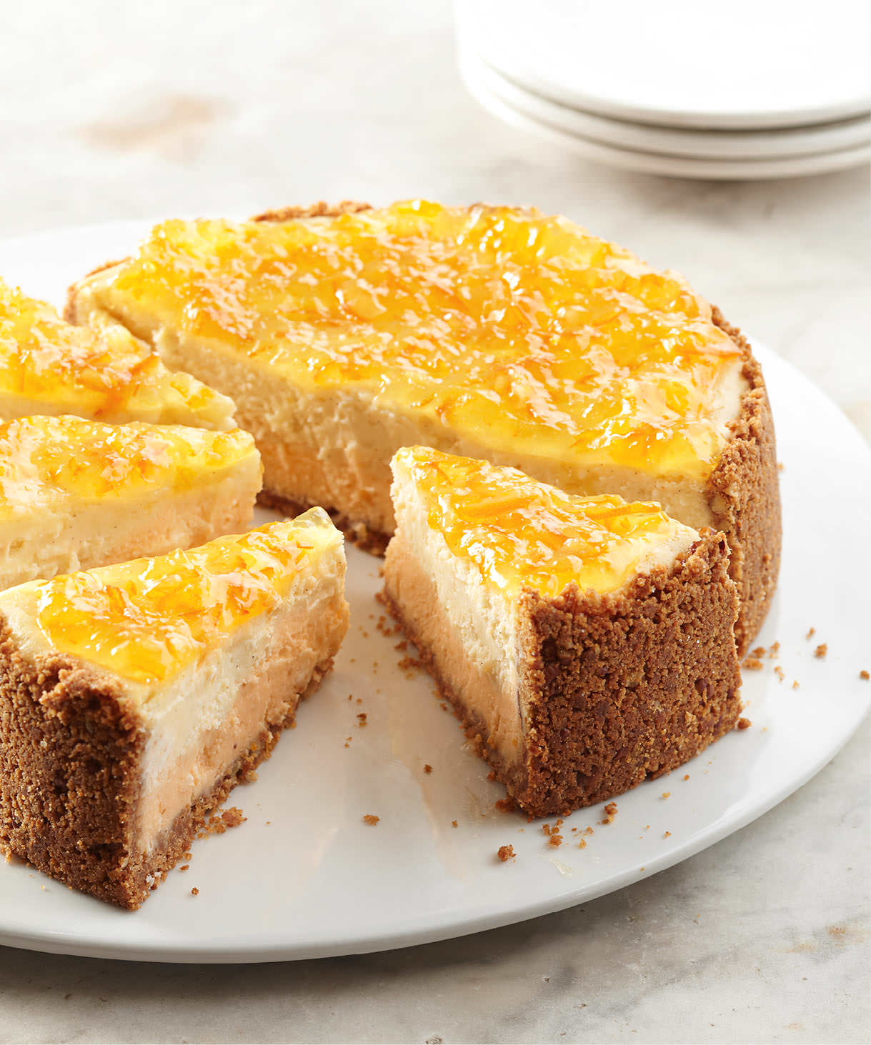 Vanilla-Scented Orange Cheesecake