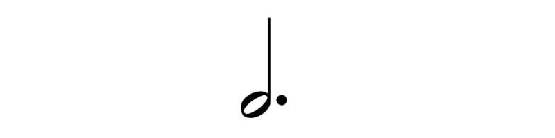 The dotted half note