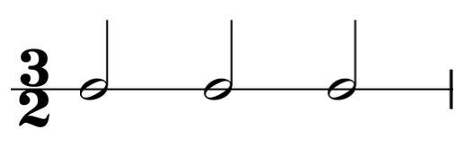 Three-two time signature