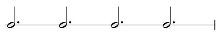 Four dotted half notes in a bar: What is the time signature?