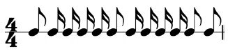 Same rhythm without grouping