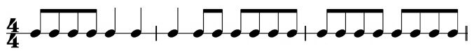 Eighth notes filling the first or last two beats in four-four meter can be joined