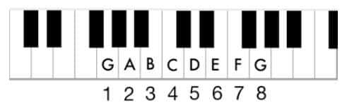 The octave consists of 8 notes