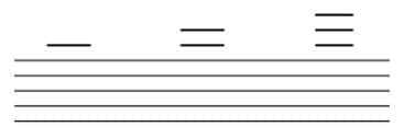 Ledger lines that go above the staff