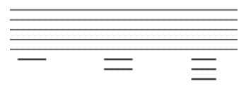 Ledger lines that go below the staff