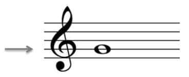 The treble clef and the note G