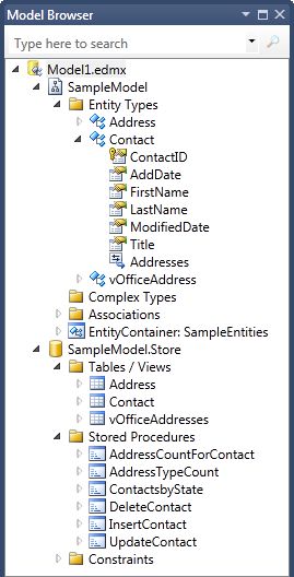Viewing the CSDL and SSDL in the Model Browser