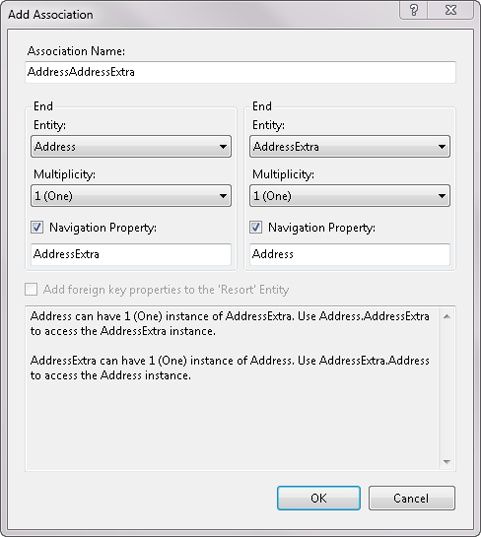Defining an association