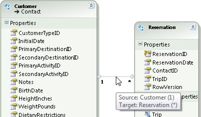 An association represented in the Designer