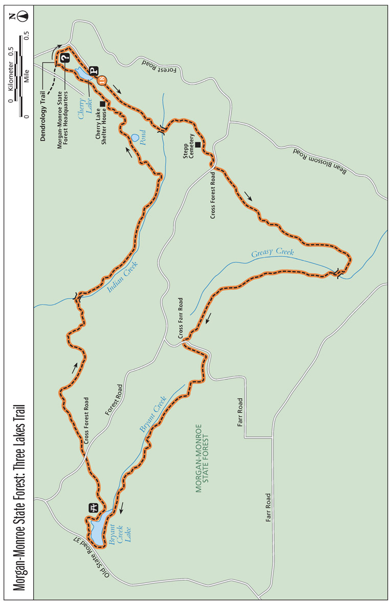 Morgan-Monroe State Forest: Three Lakes Trail