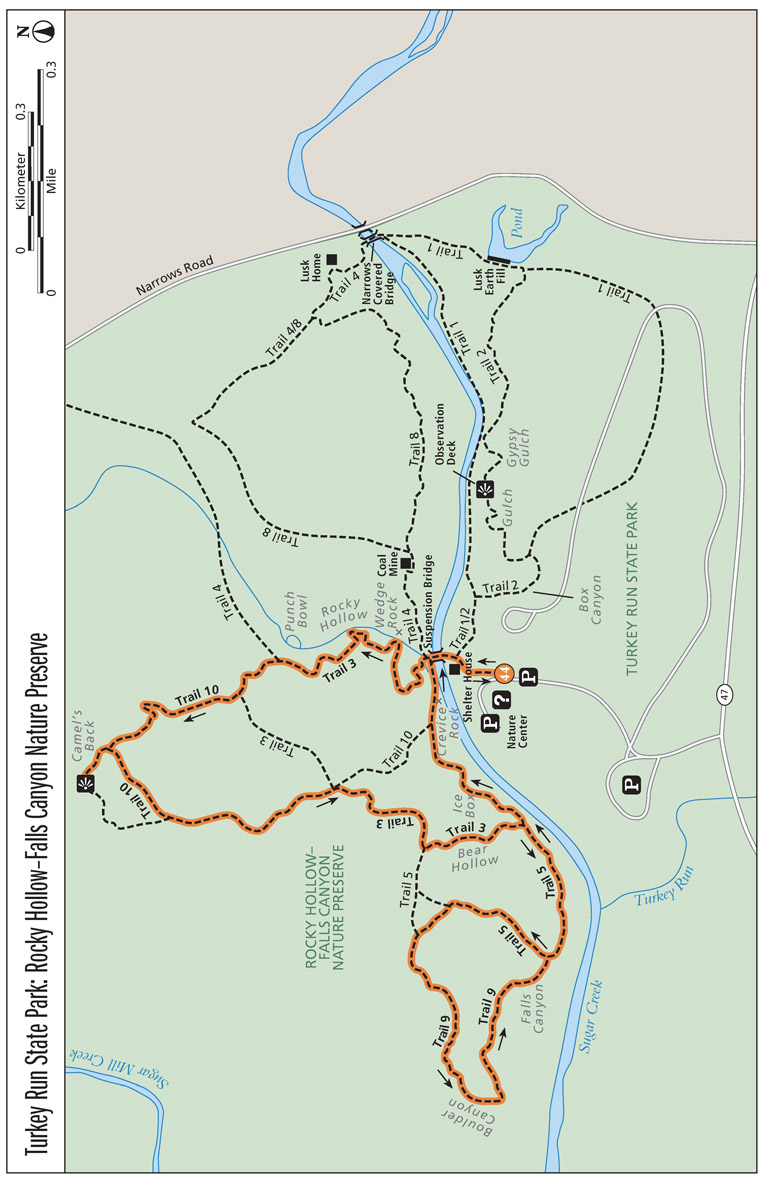 Tukey Run State Park: Rocky Hollow-Falls Canyon Nature Preserve