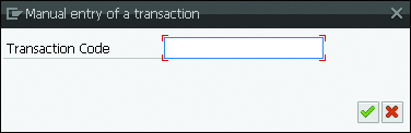 Entering a Transaction Code