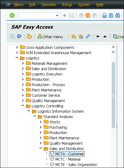 SAP Easy Access Menu