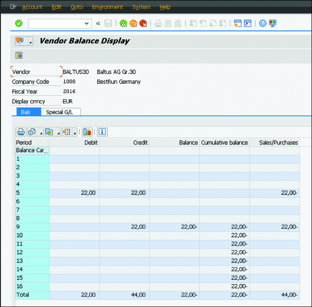 Vendor Balance