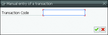 Entering a Transaction Code