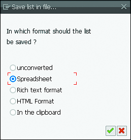 Saving the List into a Spreadsheet