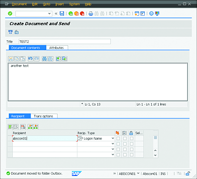 Document Contents Tab