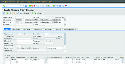 Maintaining Standard Order Information