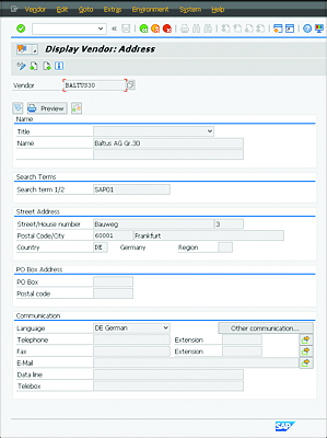 Define Vendor Address