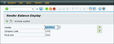 Creating a Vendor Balance Display