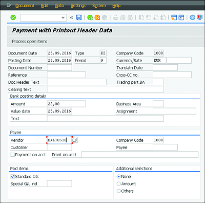 Entering Payments