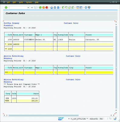 Customer Sales Report