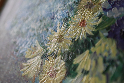 Image of the textured reproduction of Van Gogh's 'Flowers in a Blue Vase' (1887). The high-resolution 3D prints were made by Océ Canon Group. 