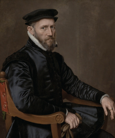 Painting by Anthonis Mor (1517-1576), 'Portrait of Sir Thomas Gresham' (c. 1560-c. 1565) oil on panel (90 cm x 75.5 cm).