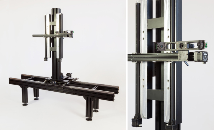 Photograph of Lucida 3D Scanner, designed by the artist Manuel Franquelo and built by Factum Arte, has been specifically to record the surface of paintings and low relief objects. 