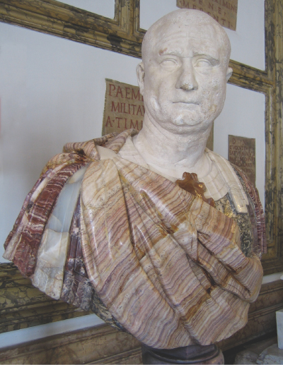 Photograph of a sculpture made of different marbles, Palazzo Nuovo, Musei Capitolini, Rome.