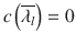 $$c\left (\overline{\lambda _{l}}\right ) = 0$$