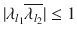 $$\vert \lambda _{l_{1}}\overline{\lambda _{l_{2}}}\vert \leq 1$$