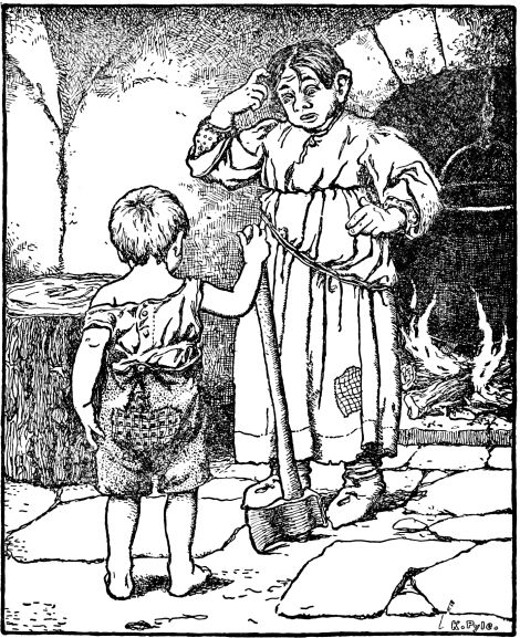 boy holding az talking to witch girl