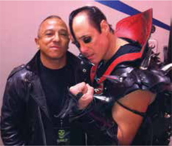 With Jerry Only of the Misfits, 2016. (Author Collection)