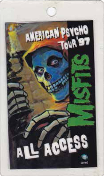 All Access American Psycho Tour laminate, 1997. (Author Collection)