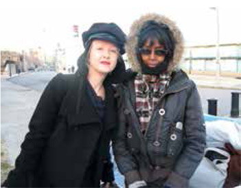 Cyndi Lauper and Jacqueline Smith outside the Lorraine Motel, Memphis, Tennessee, 2010. (Author Collection)