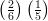 \left (\frac{2}{6}\right )\left (\frac{1}{5}\right )