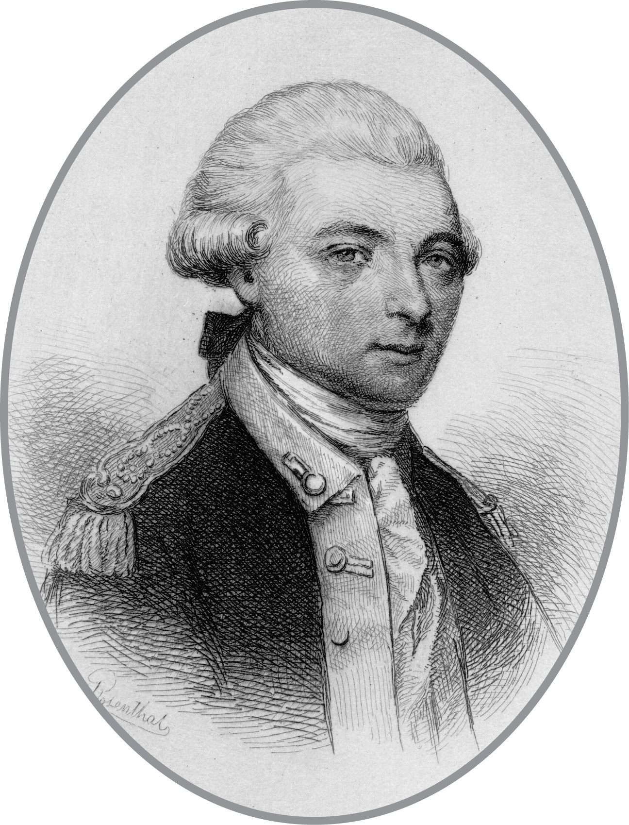 Joseph Galloway, a wealthy lawyer and William’s tutor, in militia coat of Pennsylvania regiment, circa 1760, age twenty-nine. A political partner of Benjamin’s before the Revolution, he remained a staunch Tory, and so the friends grew apart.