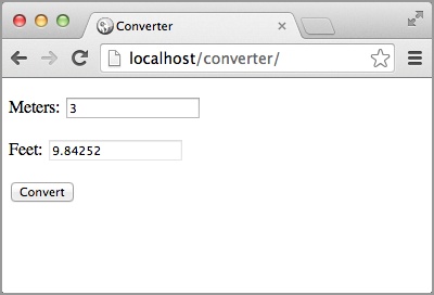 Converter web app running in Chrome