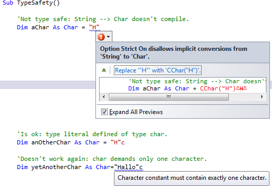 Use type literals to force constants to have a certain type.