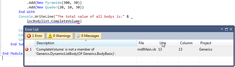 DynamicList must also provide a TotalVolume property, but it’s not implemented yet.