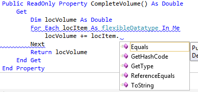 The property necessary for calculating the total volume cannot be reached.