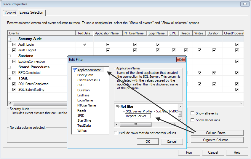 If you have Microsoft Reporting Services running on the SQL Server instance with which you’re working, you might want to filter those messages out for better transparency.