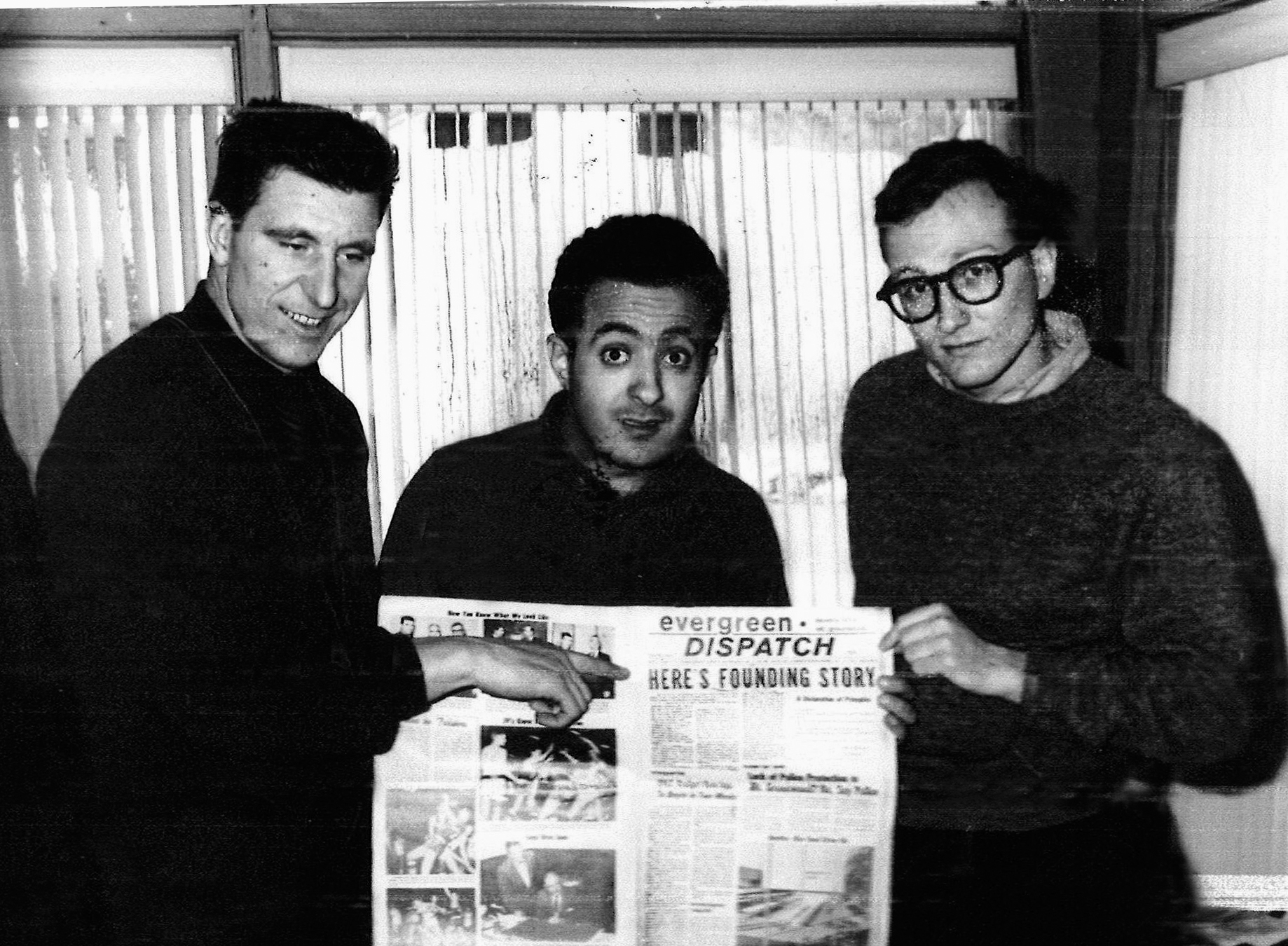 Celebrating the first edition of the Evergreen Park/Oak Lawn Dispatch in the early winter of 1962