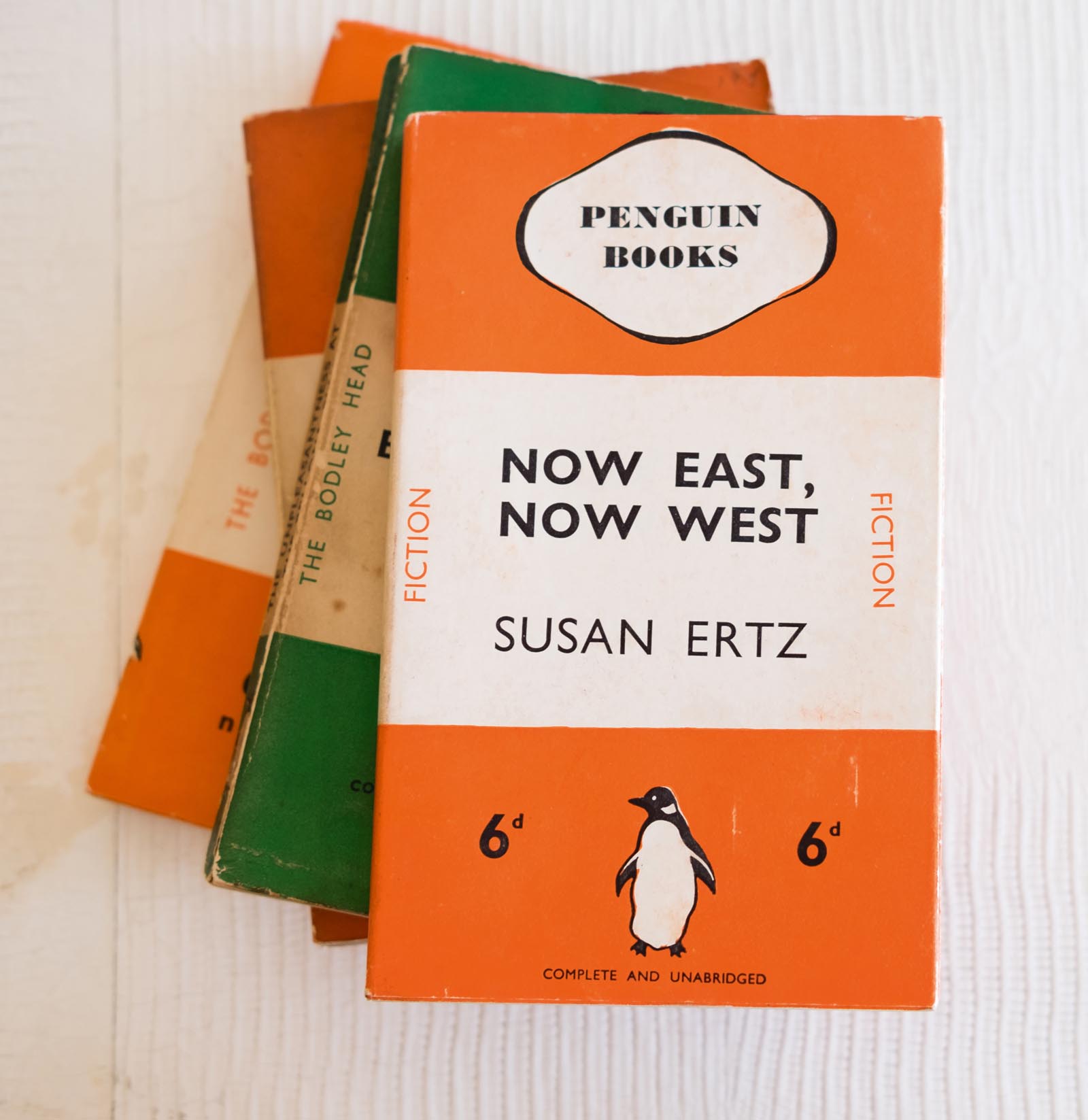 Photo of a stack of Penguin Books paperbacks.