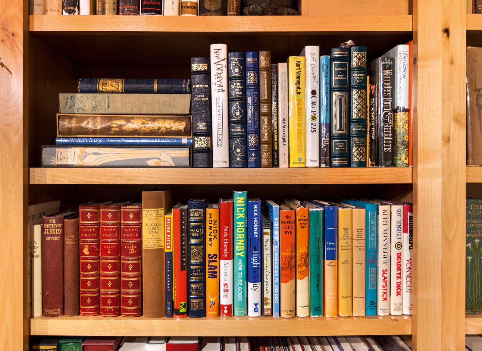 Photo of shelves of books.