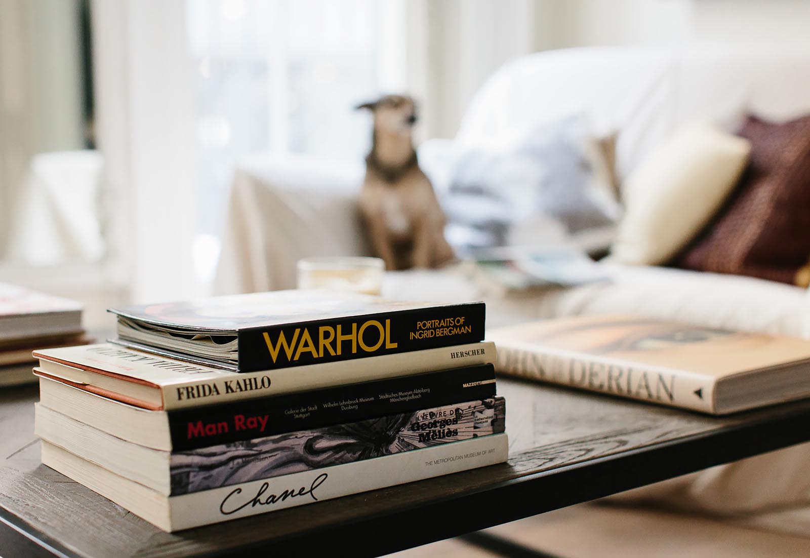 Photo of a group of coffee-table books.