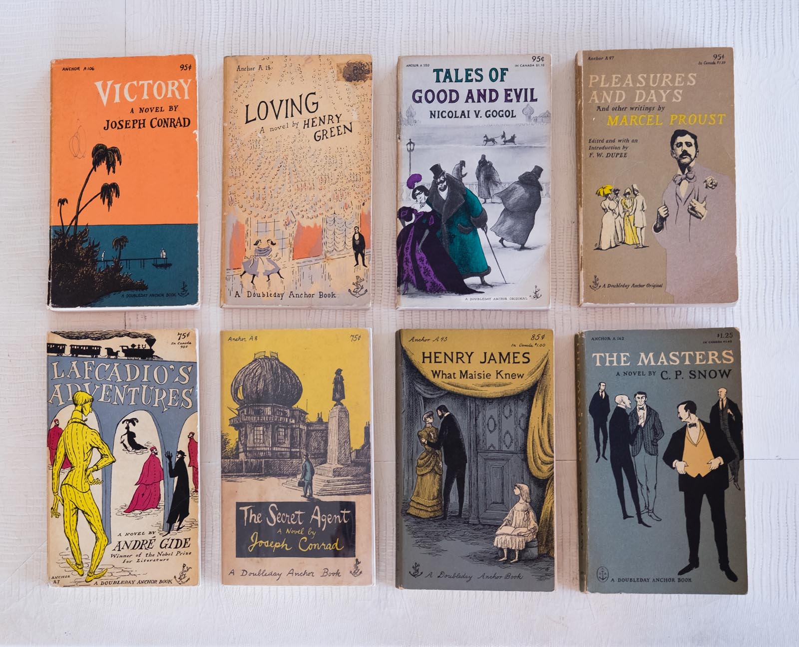 Photo of paperbacks with covers by Edward Gorey.